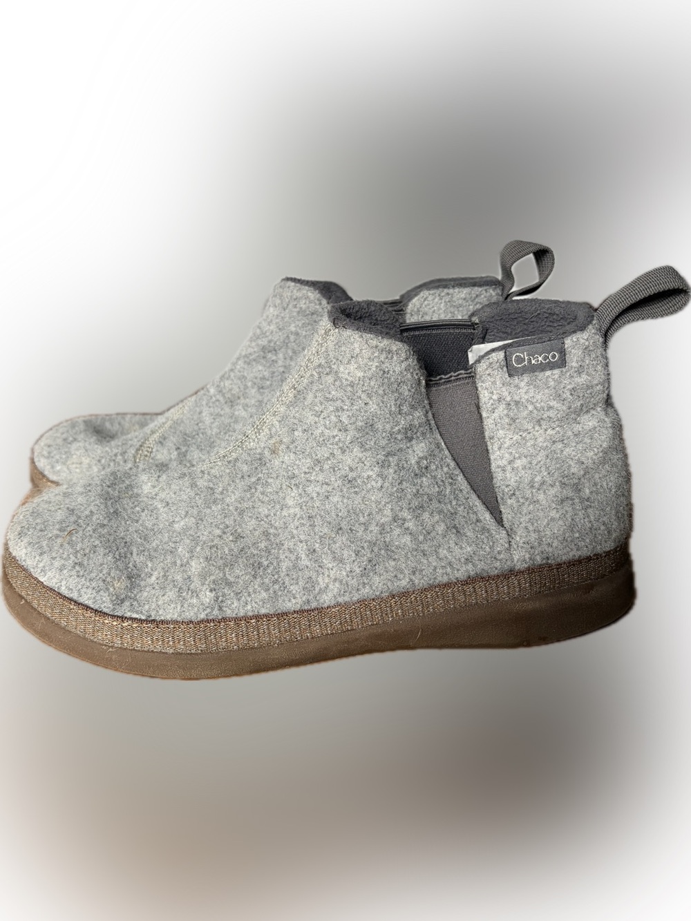 Chaco Gray Felt Slip-On Revel Cozy Boots
